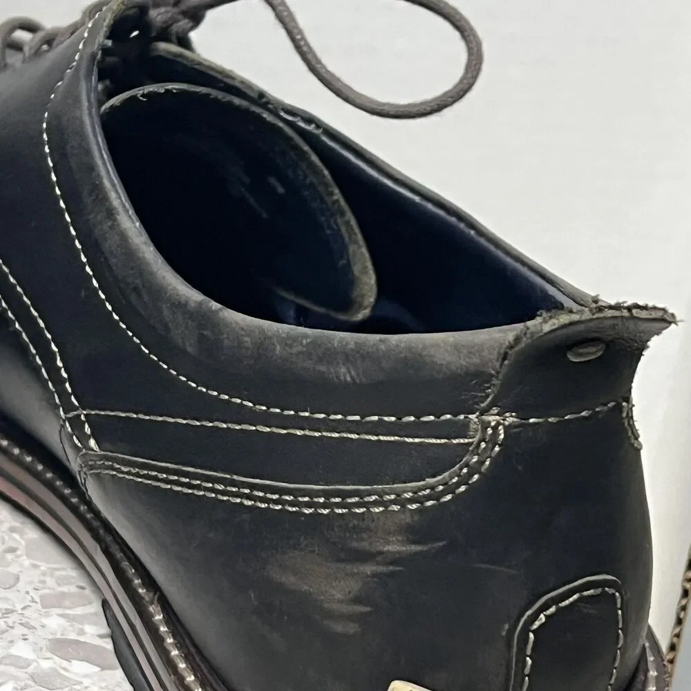 Cole Haan Grand 360 Mens 9 Black Leather Oxford Shoes Hybrid Dress Sneaker